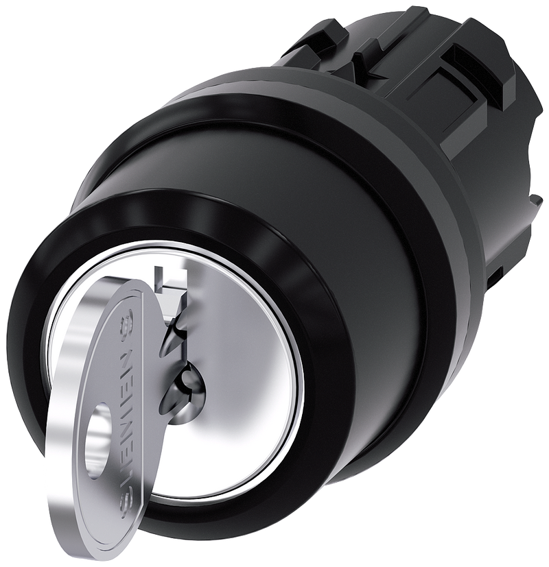 SIEMENS 3SU1000-4BL01-0AA0 Key-operated switch RONIS, 22 mm, round, plastic, key removal O