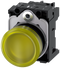 SIEMENS 3SU1106-6AA30-1AA0 Indicator light, 22 mm, round, plastic, yellow, lens, smooth, 230 V AC