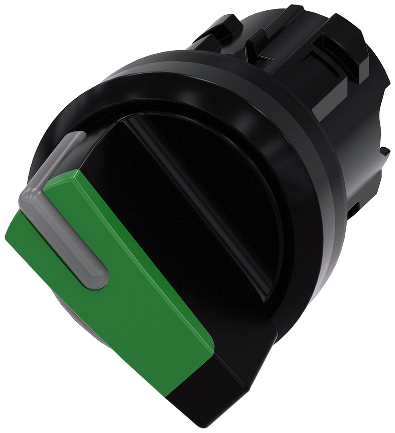 SIEMENS 3SU1002-2BF40-0AA0 Toggle switch, illuminable, 22 mm, round, plastic, green