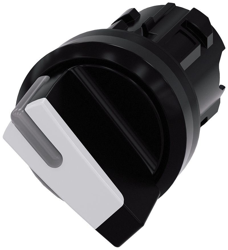 SIEMENS 3SU1002-2BF60-0AA0 Toggle switch, illuminable, 22 mm, round, plastic, black, white