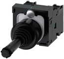 SIEMENS 3SU1100-7BA10-1NA0 Coordinate switch, 22 mm, round, plastic, black, horizontal latching