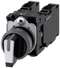 SIEMENS 3SU1130-2BL60-1LA0 Toggle switch illuminable 22 mm round metal front ring white 1 NO+1 NC 1 NO+1 NC