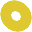 SIEMENS 3SU1900-0BB31-0AA0 Backing plate for emergency stop, yellow, external d. 75 mm, inside d. 22.5 mm