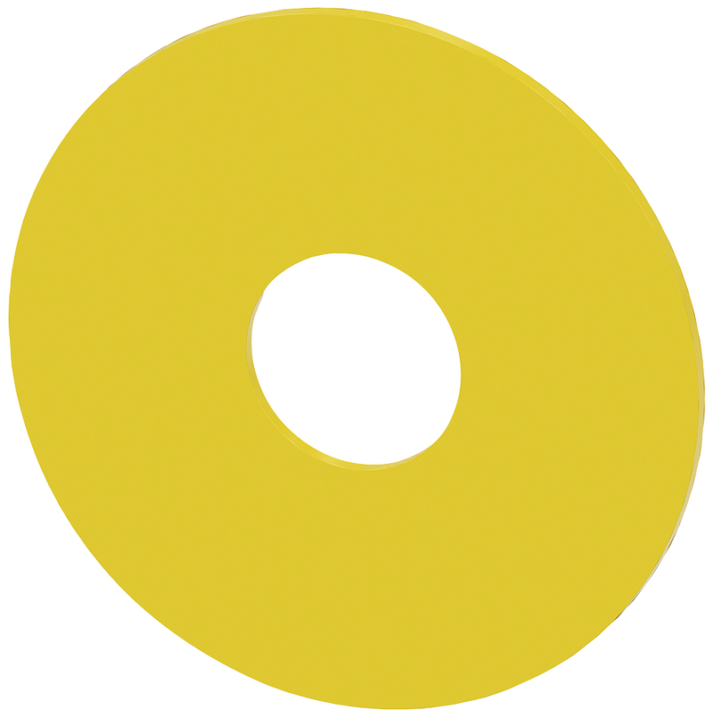 SIEMENS 3SU1900-0BB31-0AA0 Backing plate for emergency stop, yellow, external d. 75 mm, inside d. 22.5 mm