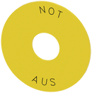SIEMENS 3SU1900-0BB31-0AS0 Backing plate for Not-Halt, yellow, emergency stop, external diam. 75 mm, inside d. 22.5 mm