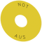 SIEMENS 3SU1900-0BB31-0AS0 Backing plate for Not-Halt, yellow, emergency stop, external diam. 75 mm, inside d. 22.5 mm