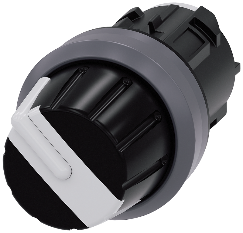 SIEMENS 3SU1030-2AS60-0AA0 Toggle switch, illuminable, 22 mm, round, plastic with metal front ring, white