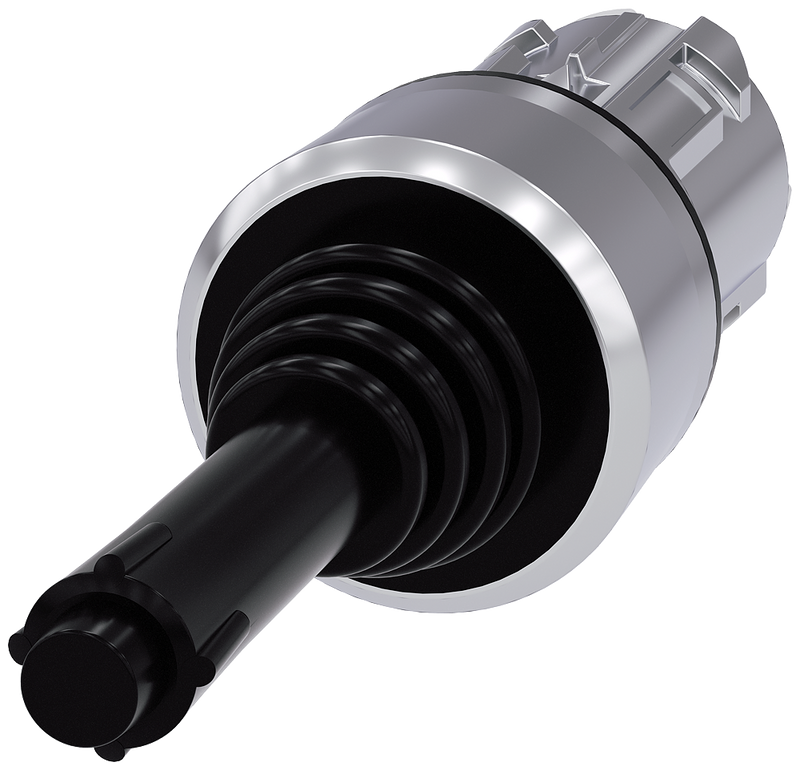 SIEMENS 3SU1050-7BF88-0AA0 Coordinate switch, 22 mm, round, metal high gloss, black, 4 switch positions