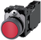 SIEMENS 3SU1130-0AB20-1FA0 Pushbutton, 22 mm, round, plastic with metal front ring, red, button, 1 NO + 1 NC