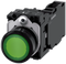 SIEMENS 3SU1103-0AB40-1FA0 Pushbutton, illuminated, 22 mm, round, plastic, green, 1 NO + 1 NC, 110 V AC