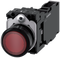 SIEMENS 3SU1103-0AB20-1FA0 Pushbutton, illuminated, 22 mm, round, plastic, red, 1 NO + 1 NC, 110 V AC