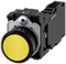 SIEMENS 3SU1100-0AB30-1FA0 Pushbutton, 22 mm, round, plastic, yellow, button, 1 NO + 1 NC
