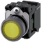 SIEMENS 3SU1132-0AB30-3BA0 Pushbutton illuminated 22 m round metal front ring yellow button 1 NO 24 V AC/DC