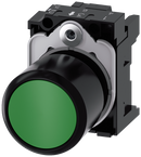 SIEMENS 3SU1200-0EB40-0AA0 Pushbutton, 22 mm, round, plastic, green, button