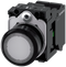 SIEMENS 3SU1102-0AB70-3BA0 Pushbutton, illuminated, 22 mm, round, plastic, clear, 1 NO, 24 V AC/DC