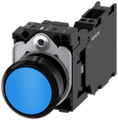 SIEMENS 3SU1100-0AB50-3FA0 Pushbutton, 22 mm, round, plastic, blue, button, 1 NO + 1 NC