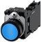 SIEMENS 3SU1100-0AB50-3FA0 Pushbutton, 22 mm, round, plastic, blue, button, 1 NO + 1 NC