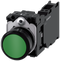 SIEMENS 3SU1100-0AB40-3FA0 Pushbutton, 22 mm, round, plastic, green, button, 1 NO + 1 NC