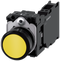 SIEMENS 3SU1100-0AB30-3FA0 Pushbutton, 22 mm, round, plastic, yellow, button, 1 NO + 1 NC