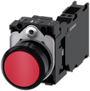 SIEMENS 3SU1100-0AB20-3FA0 Pushbutton, 22 mm, round, plastic, red, button, 1 NO + 1 NC