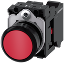SIEMENS 3SU1100-0AB20-3CA0 Pushbutton, 22 mm, round, plastic, red, button, 1 NC