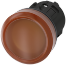 SIEMENS 3SU1001-6AA00-0AA0 Indicator light, 22 mm, round, plastic, amber, lens, smooth