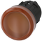 SIEMENS 3SU1001-6AA00-0AA0 Indicator light, 22 mm, round, plastic, amber, lens, smooth