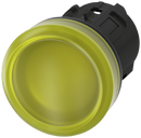 SIEMENS 3SU1001-6AA30-0AA0 Indicator light, 22 mm, round, plastic, yellow, lens, smooth