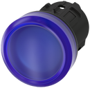 SIEMENS 3SU1001-6AA50-0AA0 Indicator light, 22 mm, round, plastic, blue, lens, smooth