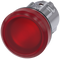 SIEMENS 3SU1051-6AA20-0AA0 Indicator light, 22 mm, round, metal, high gloss, red, lens, smooth