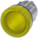 SIEMENS 3SU1051-6AA30-0AA0 Indicator light, 22 mm, round, metal, high gloss, yellow, lens, smooth