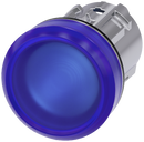 SIEMENS 3SU1051-6AA50-0AA0 Indicator light, 22 mm, round, metal, high gloss, blue, lens, smooth