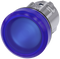 SIEMENS 3SU1051-6AA50-0AA0 Indicator light, 22 mm, round, metal, high gloss, blue, lens, smooth