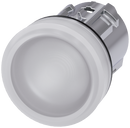 SIEMENS 3SU1051-6AA60-0AA0 Indicator light, 22 mm, round, metal, high gloss, white, lens, smooth