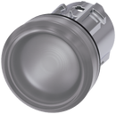 SIEMENS 3SU1051-6AA70-0AA0 Indicator light, 22 mm, round, metal, high gloss, clear, lens, smooth