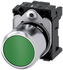 SIEMENS 3SU1250-0EB40-0AA0 Pushbutton, 22 mm, round, metal, high gloss, green, button