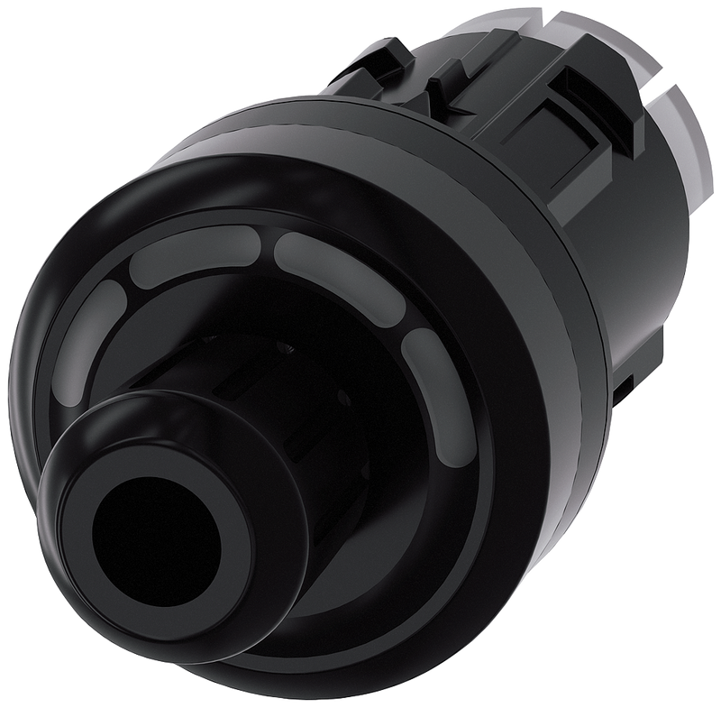 SIEMENS 3SU1000-4WS10-0AA0 ID-key-operated switch, 22 mm, round, plastic, black, RFID, actuating angle 3x45?