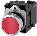 SIEMENS 3SU1150-0AB20-3CA0 Pushbutton, 22 mm, round, metal, high gloss, red, button, 1 NC