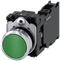 SIEMENS 3SU1150-0AB40-3FA0 Pushbutton, 22 mm, round, metal, high gloss, green, button, 1 NO + 1 NC