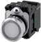 SIEMENS 3SU1152-0AB70-3BA0 Pushbutton, illuminated, 22 mm, round, metal, high gloss, clear, button, 1 NO