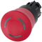 SIEMENS 3SU1001-1HB20-0AA0 Emergency stop mushroom pushbutton, illuminated, 22 mm, round, plastic, red, 40 mm