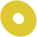 SIEMENS 3SU1900-0BC31-0AA0 Backing plate for emergency stop mushroom pushbutton, yellow, external d. 75 mm, inside d. 23 mm