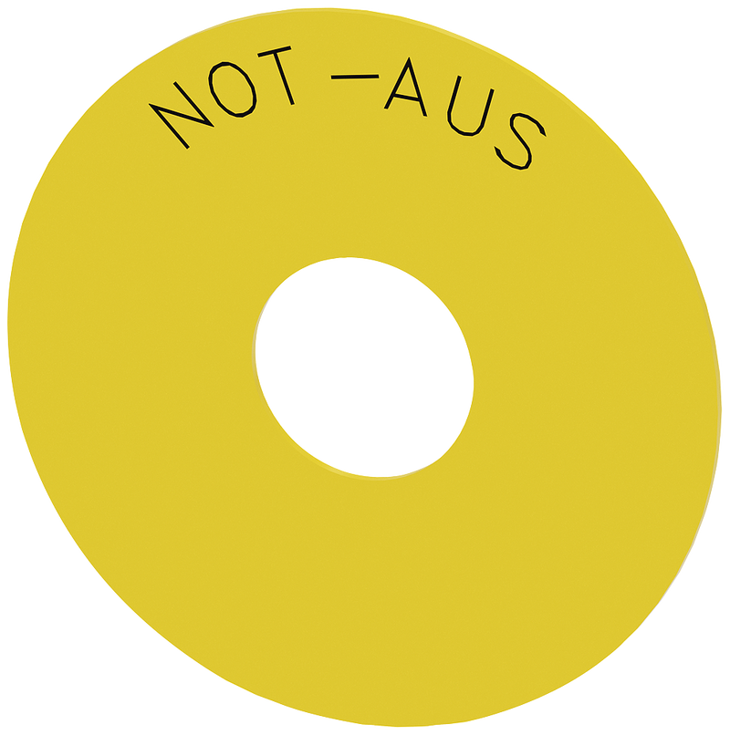 SIEMENS 3SU1900-0BC31-0AS0 Backing plate round for emergency stop mushroom pushbutton, yellow, external diameter 75 mm, I