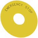 SIEMENS 3SU1900-0BC31-0DA0 Backing plate round, for emergency stop mushroom pushbutton, yellow: Emergency Stop