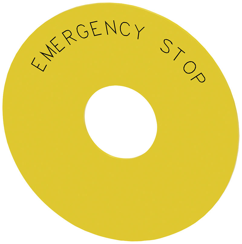 SIEMENS 3SU1900-0BC31-0DA0 Backing plate round, for emergency stop mushroom pushbutton, yellow: Emergency Stop