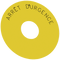 SIEMENS 3SU1900-0BC31-0GQ0 Backing plate round, for emergency stop mushroom pushbutton, yellow: Arret DURGENCE