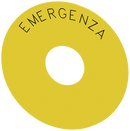 SIEMENS 3SU1900-0BC31-0JA0 Backing plate for emergency stop mushroom pushbutton, yellow, external d. 75 mm, inside d. 23 mm