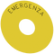 SIEMENS 3SU1900-0BC31-0JA0 Backing plate for emergency stop mushroom pushbutton, yellow, external d. 75 mm, inside d. 23 mm