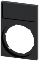 SIEMENS 3SU1900-0AN10-0AA0 Label holder, square frame at the bottom, black, for labeling plate 12.5x 27 mm