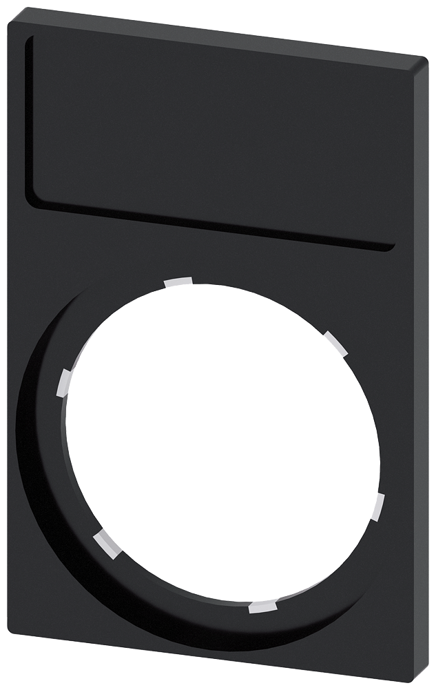 SIEMENS 3SU1900-0AN10-0AA0 Label holder, square frame at the bottom, black, for labeling plate 12.5x 27 mm